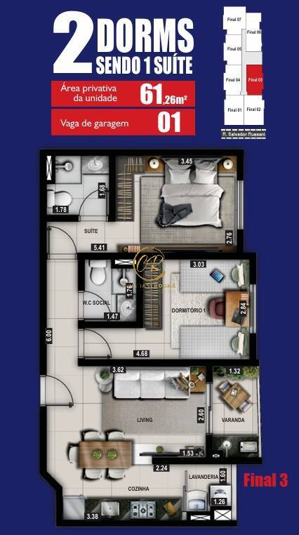 Apartamento, 2 quartos, 61 m² - Foto 13